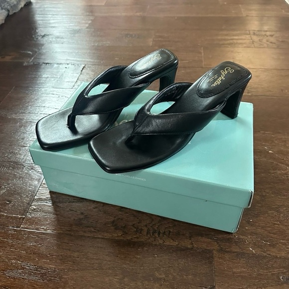 Seychelles EGO Black Leather Sandals – Women’s Size 7.5, Brand New, Retail $109 - Picture 2 of 13